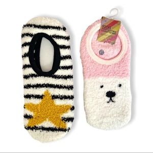 2-pk Sock Slippers w/ Grips